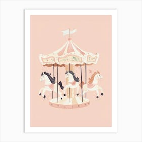 Carousel kids art Art Print