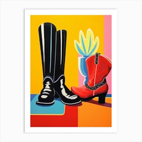 Matisse Inspired Cowgirl Boots 4 Art Print