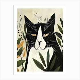 Cat In The Garden 24 Art Print