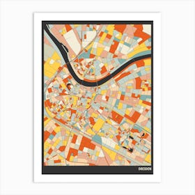 Dresden Germany Map Art Print