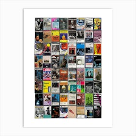 Jazz Music Print - Retro Cassette Covers Art Print