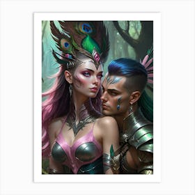 Warrior Couple Art Print