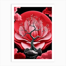 Lotus Tree Art Print