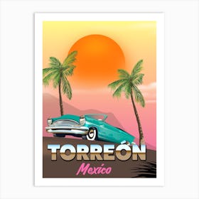 Torreon Mexico Travel poster Art Print