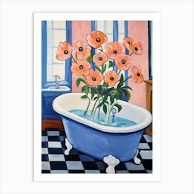 A Bathtube Full Of Anemone In A Bathroom 4 Art Print