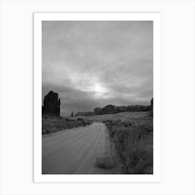 Monochrome Monument Valley IV on Film Art Print