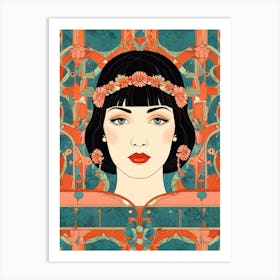 Deco Girl Art Print