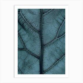 Blue Leaf Veins Art Print