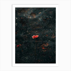 Single Red Flower 20 Art Print