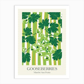 Marche Aux Fruits Gooseberries Fruit Summer Illustration 1 Art Print