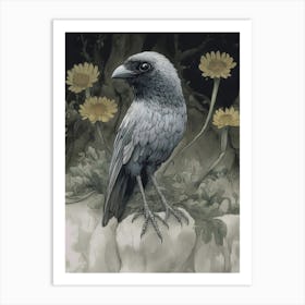 Dark Gothic Crow 6 Art Print