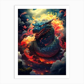 Dragon In The Sky 5 Art Print