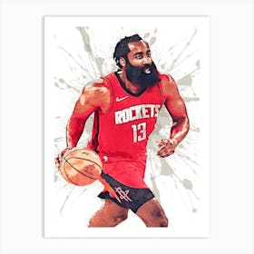 James Harden Houston Rockets Art Print