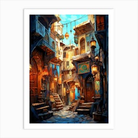 Grand Bazaar Kapal Pixel Art 1 Art Print