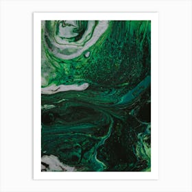 Green Marble Art Print