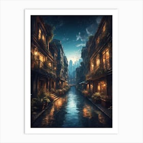 City At Night Art Print