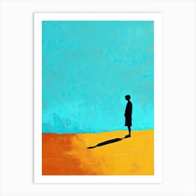 Person - Woman In The Desert, Minimalism Art Print