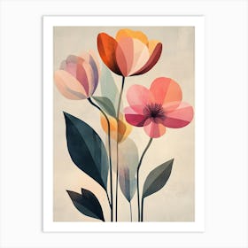 Abstract Flowers 19 Art Print