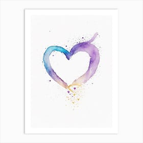 Infinity Heart 1 Symbol Minimal Watercolour Art Print