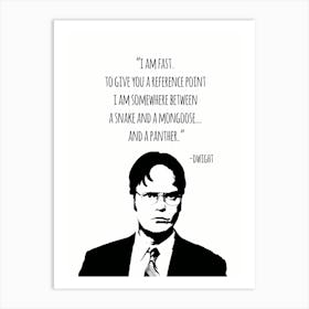 Dwight Schrute Quotes 4 Art Print