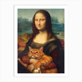 Mona Cat Art Print