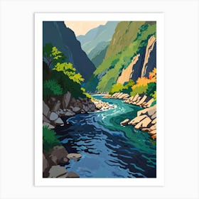 River In The Mountains Art Print