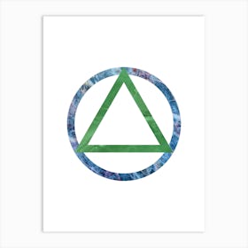 AA Symbol Marble Art Art Print