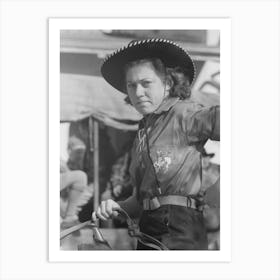 Girl Rodeo Performer, San Angelo Fat Stock Show, San Angelo, Texas By Russell Lee Art Print