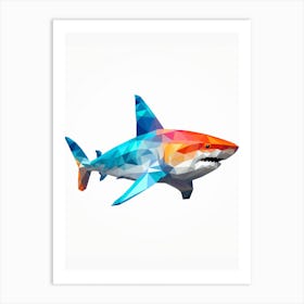 Minimalist Shark Shape 12 Art Print