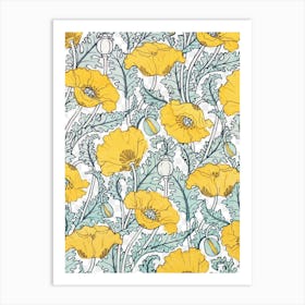 Yellow Poppies Art Print