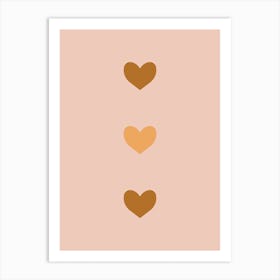 Cute Hearts Art Print