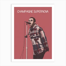 Champagne Supernova Liam Gallagher Oasis Art Print