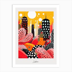 Poster Of Lisbon, Illustration In The Style Of Pop Art 4 Art Print