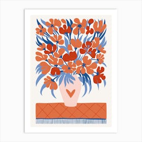 Flowers on Table Art Print