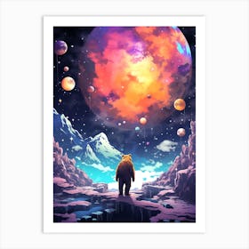 Bear In Space 1 Art Print