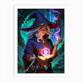 Witch In The Forest Art Print