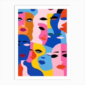 Faces Of The World 1 Art Print