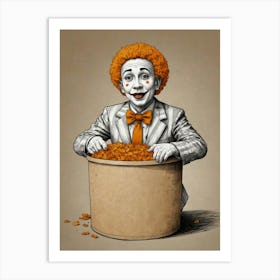 Clown In A Bucket Art Print