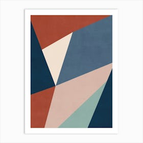 Abstract Red and Blue - 01 Art Print