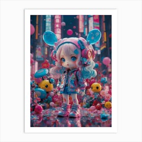 Doll In A City Art Print