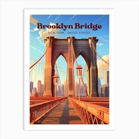 Brooklyn Bridge 2 Travel Poster 3 4 Resize Art Print