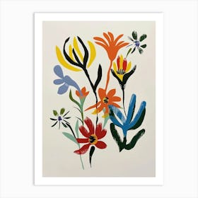 Painted Florals Kangaroo Paw 2 Art Print