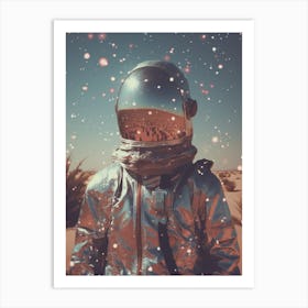 Cosmic Astronaut in the desert Art Print