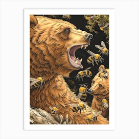 Bumblebee Storybook Illustration 3 Art Print