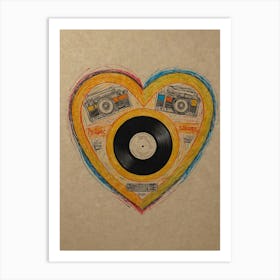 Heart Of Vinyl 1 Art Print