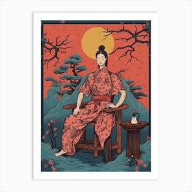 Female Samurai Onna Musha Illustration 2 Art Print