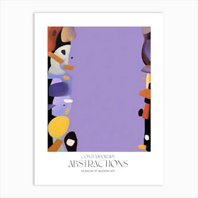 Purple Terrazzo Abstract Exhibition Poster Art Print