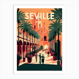 Seville Spain Retro 1 Art Print