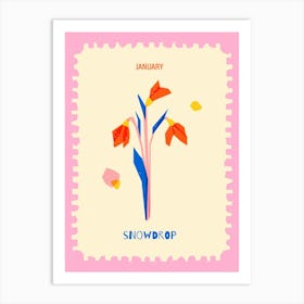 January Birthmonth Flower Snowdrop Art Print