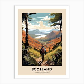 The West Highland Way Scotland 3 Vintage Hiking Travel Poster Art Print